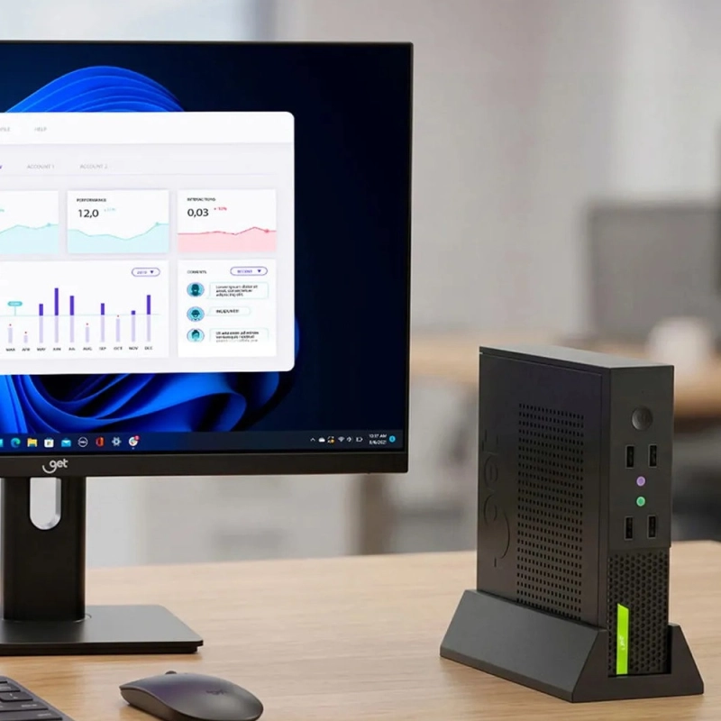 Mini PC Dot, Core i5-8300H, Memória 8GB, SSD 240GB, Wi-Fi, Linux, GET