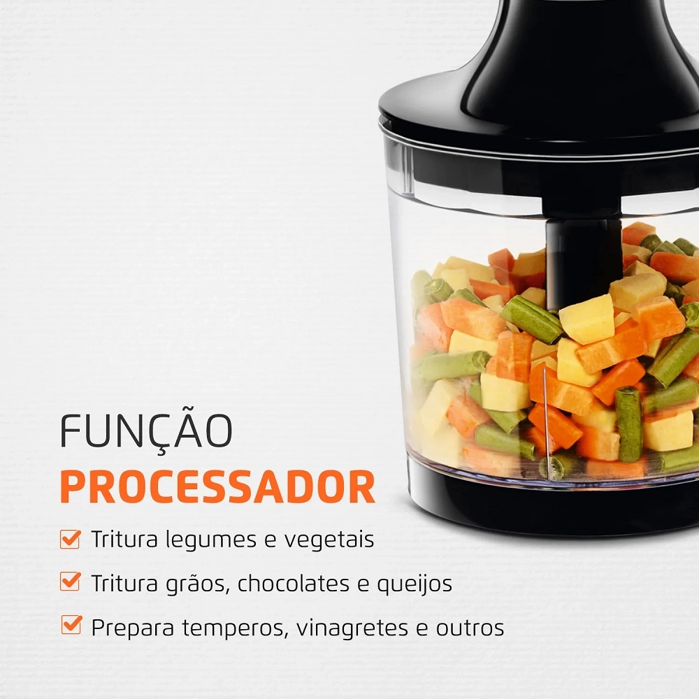 Mixer 500W Power M-07 220V, Preto/Inox, MONDIAL | Miranda